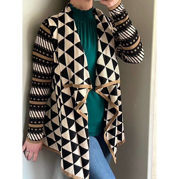 THML Cream, Black & Gold Cardigan, Size S - Picture 3 of 14
